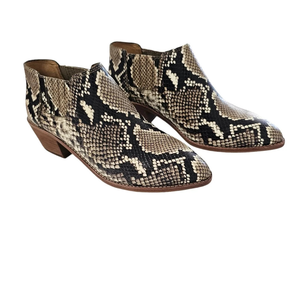 MADEWELL Sonia Snakeskin Boots Size 6.5 NWOT